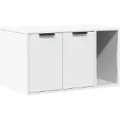 Syfax Katzenklo Weiß 80x50x45 cm Holzwerkstoff