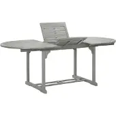 Syfax Gartentisch Grau 200x100x75 cm Massivholz Akazie
