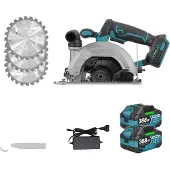 OEM Kreissäge, bürstenloser Motor, einstellbare Schnitttiefe, 2xBatterie Set
