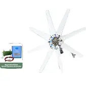 OEM Windkraftgenerator, 3000W maximale Leistung, 8-Blatt-Design, LCD Hybridsteuerung-b, 3000W-e, 24V-a