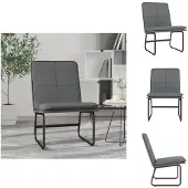 vidaXL Loungesessel Grau 54x75x76 cm Kunstleder - Sessel