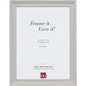 Effect Bilderrahmen Effect Spiegel Profil 2420 Holzspiegel 70x70 cm hellgrau