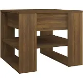 Syfax Couchtisch Braun Eichen-Optik 55,5x55x45 cm Holzwerkstoff