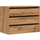 Syfax Kommode Artisan-Eiche 80x41x58 cm Holzwerkstoff