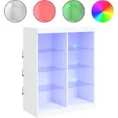 Syfax Sideboard mit LED-Leuchten Weiß 81x37x100 cm