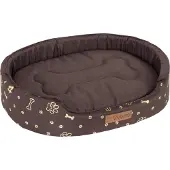 Welsti Ovales Hunde- und Katzenbett, braun L 68x55