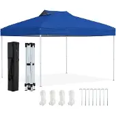 Northix Pop-Up-Pavillon, wasserdicht, UV 50+, blau, 3 x 3 m