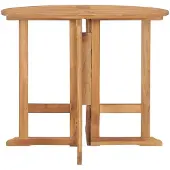 Syfax Klappbarer Garten-Esstisch Ø90x75 cm Massivholz Teak