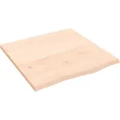 Syfax Waschtischplatte 60x60x2 cm Massivholz Unbehandelt