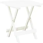 Syfax Gartentisch Klappbar Weiß 45x43x50 cm Kunststoff