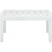 Syfax Gartentisch Weiß 78x55x38 cm Kunststoff