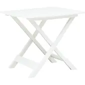 Syfax Gartentisch Klappbar Weiß 79 x 72 x 70 cm Kunststoff