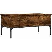 Syfax Couchtisch Räuchereiche 100x50x45 cm Holzwerkstoff und Metall