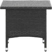 Syfax Beistelltisch Schwarz 50x50x47 cm Poly Rattan