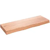 Syfax Waschtischplatte Hellbraun 80x30x(2-6) cm Massivholz Behandelt