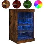 Syfax Sideboard mit LED-Leuchten Räuchereiche 41x37x67 cm