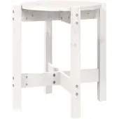 Syfax Couchtisch Weiß Ø 42,5x45 cm Massivholz Kiefer
