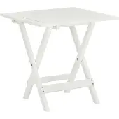 Syfax Bistrotisch Weiß 46x46x47 cm Massivholz Akazie