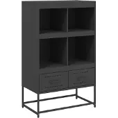 Syfax Highboard Schwarz 68x39x111,5 cm Stahl