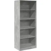 Syfax Kleiderschrank Betongrau 80x50x200 cm Holzwerkstoff