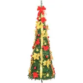 Syfax Pop-Up-Weihnachtsbaum Künstlich 50 LEDs Grün 120 cm