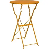 Syfax Bistrotisch Senf Ø 50 x 71 cm Pulverbeschichteter Stahl