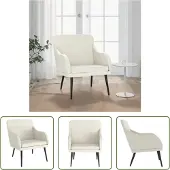 The Living Store Sessel Creme 63x76x80 cm Samt