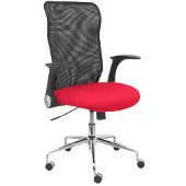 Piqueras Y Crespo Minaya Stuhl schwarz Netzrückenlehne bali rot Sitz