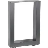 Melko Tischkufen 2er-Set Stahl 30×43 cm grau, Industrie-Stil, Bodenschoner