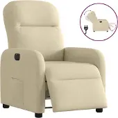 Syfax Relaxsessel Elektrisch Creme Stoff