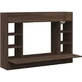 Syfax Wand-Schreibtisch Braun Eichen-Optik 105x48x75 cm Holzwerkstoff