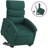 Sonstiges Relaxsessel mit Aufstehhilfe Dunkelgrün Stoff