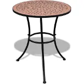 Syfax Bistrotisch Terrakotta-Rot 60 cm Mosaik