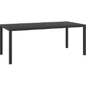 Syfax Gartentisch Schwarz 185x90x74 cm Aluminium und WPC