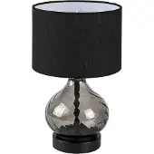 Rabalux 74034 Tischlampen Pirelo E14 1x MAX 25 Glas Textil rauchig