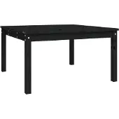 Syfax Gartentisch Schwarz 82,5x82,5x45 cm Massivholz Kiefer