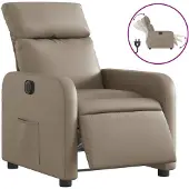 Syfax Relaxsessel Elektrisch Cappuccino-Braun Kunstleder