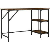 Syfax Schreibtisch Räuchereiche 120x50x75 cm Metall Holzwerkstoff