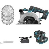 OEM Kreissäge, bürstenloser Motor, verstellbarer Schnittwinkel, 2xBatterie Set