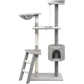 The Living Store Katzen-Kratzbaum 150 cm Grau
