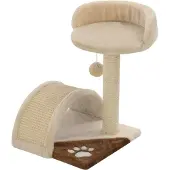 The Living Store Katzen-Kratzbaum Sisal 40 cm Beige und Braun
