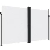 Syfax Seitenmarkise Ausziehbar Weiß 200x1200 cm