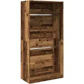 vidaXL Kleiderschrank Altholz-Optik 100x50x200 cm Holzwerkstoff