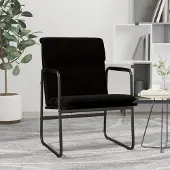 The Living Store Loungesessel Schwarz 55x64x80 cm Stoff