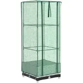 Syfax Hochbeet mit Gewächshaus-Aufsatz Rattan-Optik 40x40x123 cm