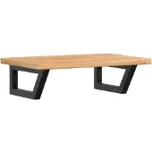 Syfax Waschtischplatte mit Halterung Stahl und Massivholz Eiche