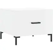 Syfax Couchtisch Hochglanz-Weiß 50x50x40 cm Holzwerkstoff