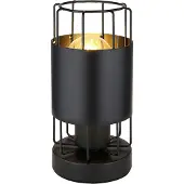 Rabalux 3124 Tischleuchte Dimitri, E27, schwarz, rund, Industriell, ø110mm
