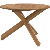 Syfax Gartentisch Ø109x74 cm Massivholz Teak