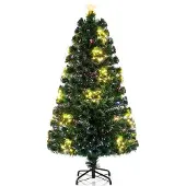Northio 150 cm Künstlicher Weihnachtsbaum aus Glasfaser mit Beleuchtung Tannenbaum